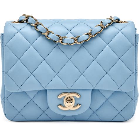 chanel iridescent mini square|Mini classic handbag, Lambskin & gold.